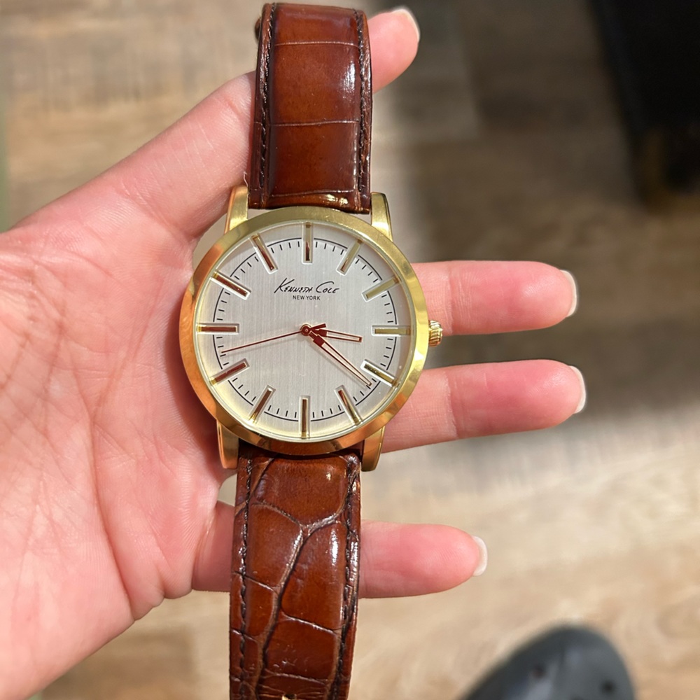 Kenneth Cole brown leather watch